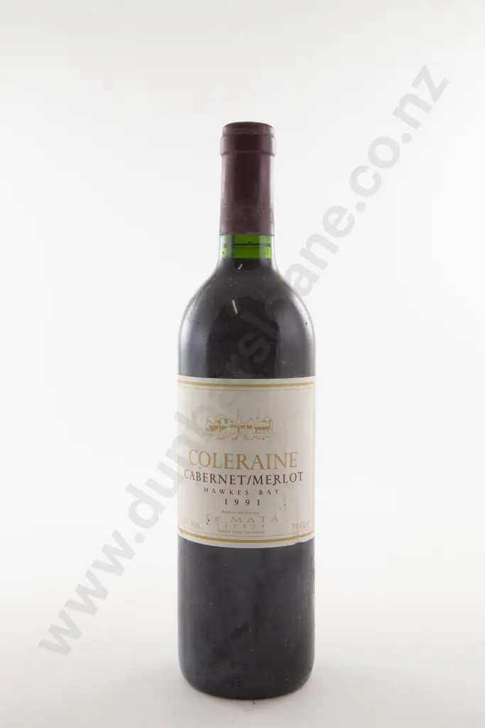1 Bottle NZ Coleraine Te Mata Estate Cabernet/Merlot 1991 Image 1++