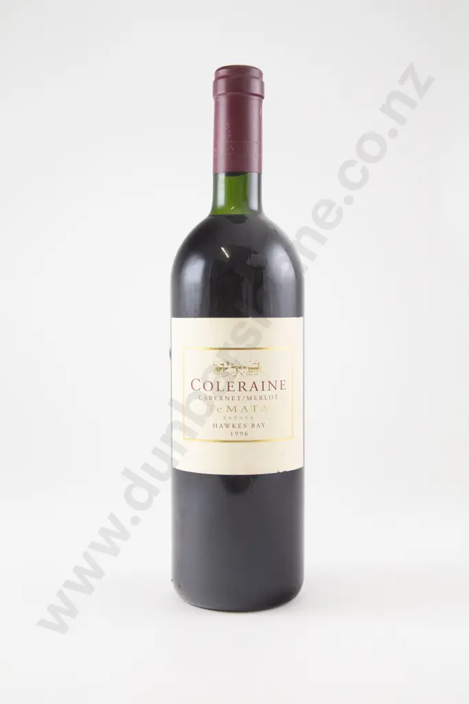 1 Bottle NZ Coleraine Te Mata Estate Cabernet Merlot 1996 Image 1++