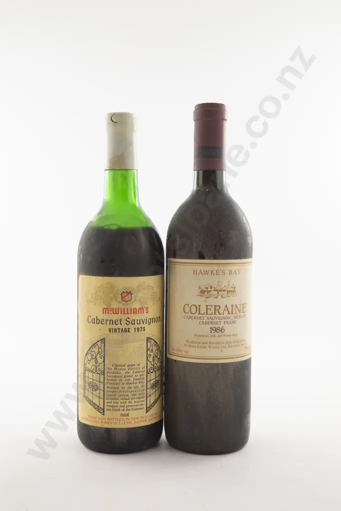 1 Bottle NZ Coleraine Cabernet Sauvignon Merlot Cabernet Franc 1986 & Other Image 1++