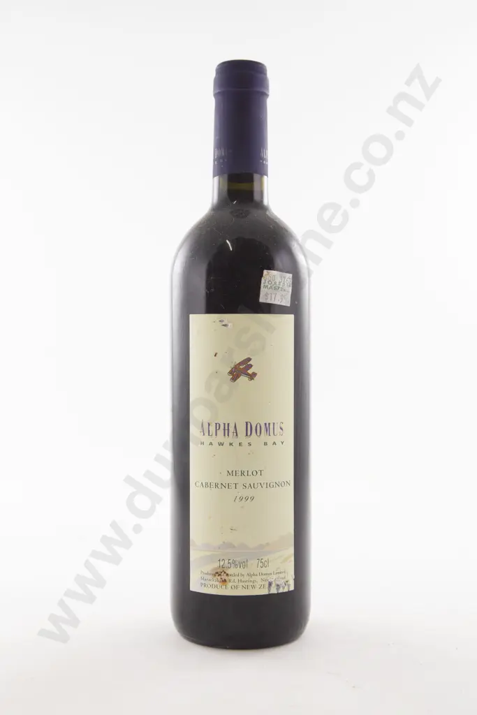 1 Bottle NZ Alpha Domus Merlot Cabernet Sauvignon 1999 Image 1++