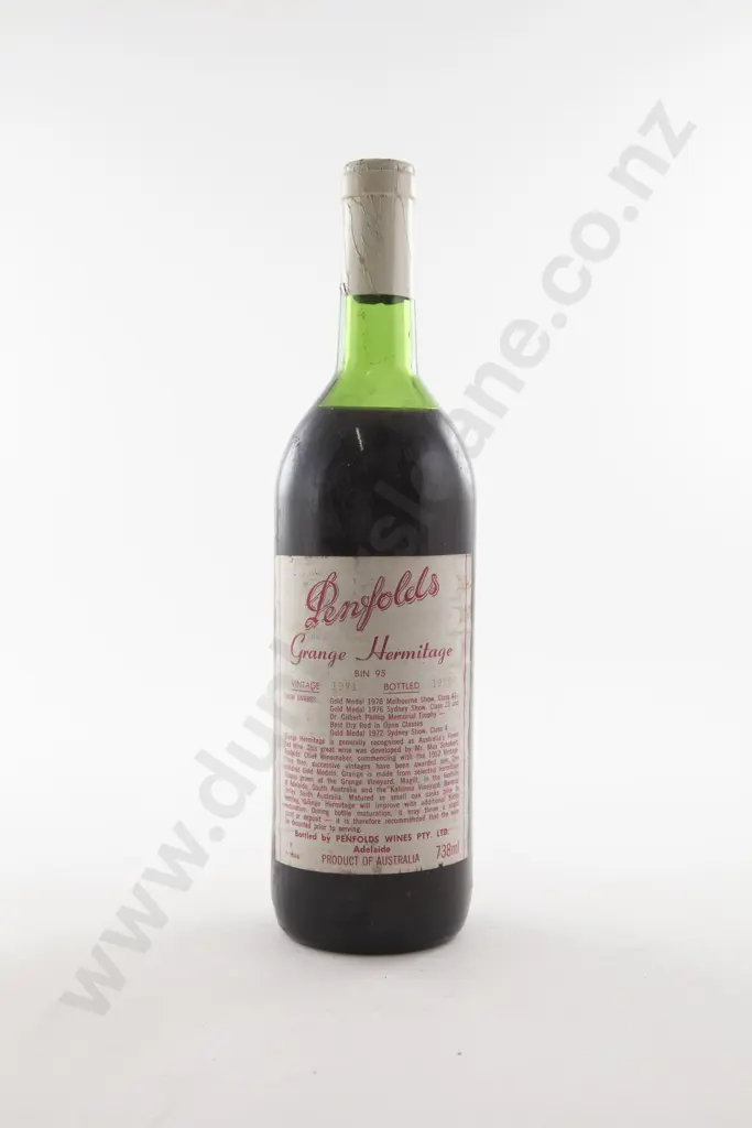 1 Bottle Australian Penfolds Grange Hermitage BIN 95 Shiraz 1971 Image 1++