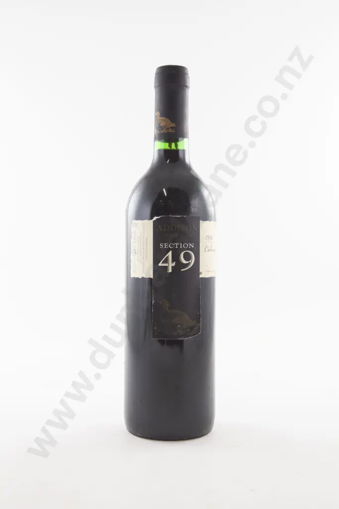 1 Bottle Australian Addison Section 49 Mt Benson Cabernet Sauvignon 1999 Image 1++