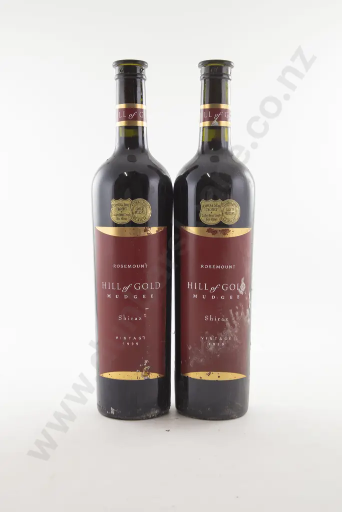 2 Bottles Australian Rosemount Hill of Gold Mudgee Shiraz 1999 Image 1++