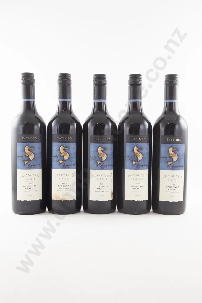 5 Bottles Australian Taylor's Promised Land Cabernet Merlot 2003 Image 1++