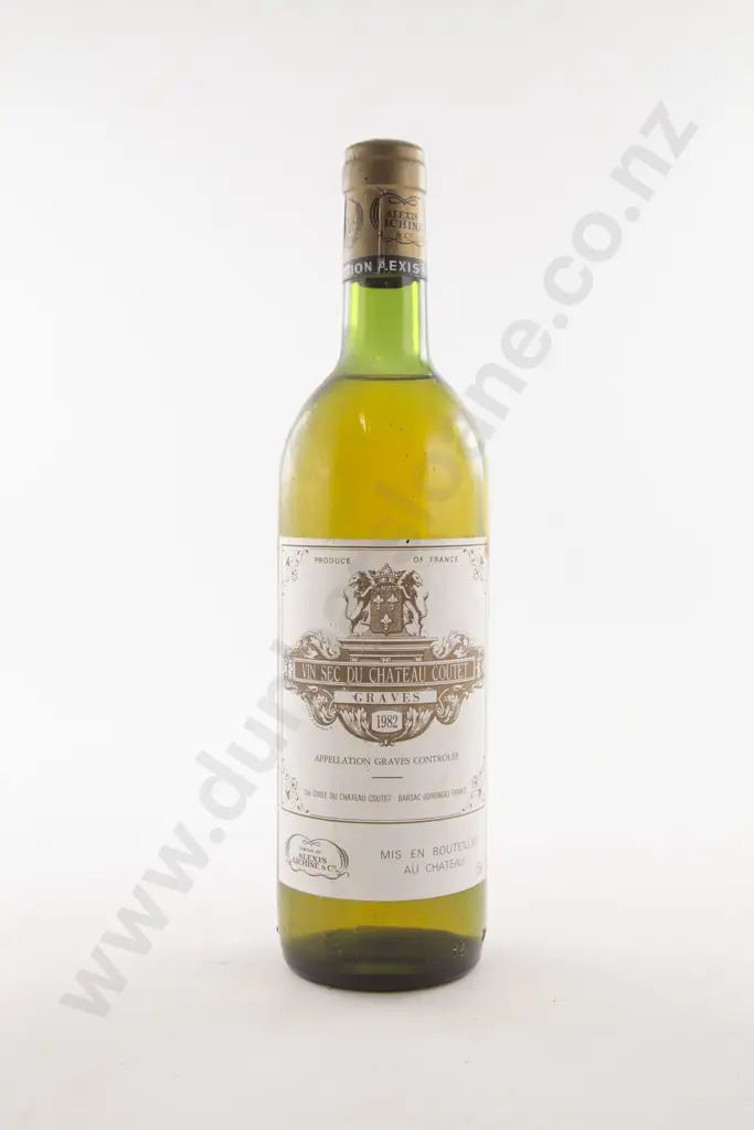 1 Bottle French Vin Sec du Chateau Alexis Coutet Lichine Graves 1982 Image 1++