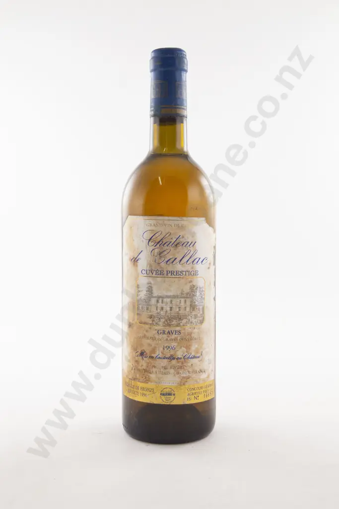 1 Bottle French Chateau de Callac Cuvee Prestige Grand Cru 1996 Bordeaux Image 1++