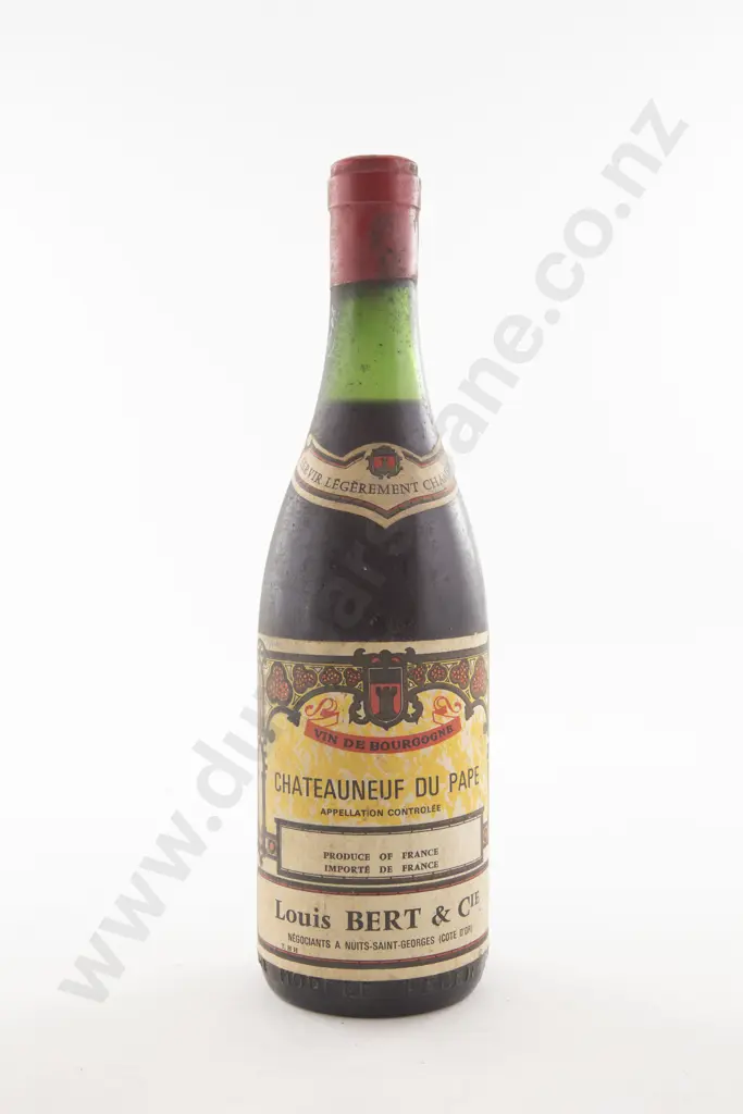 1 Bottle French Louis Bert & Cie Chateauneuf du Pape Burgundy Image 1++
