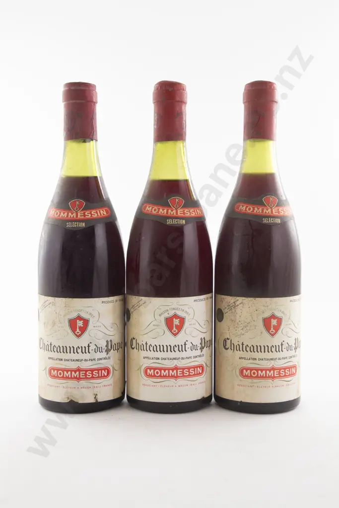 3 Bottles French J Mommessin Chateauneuf du Pape Burgundy Image 1++
