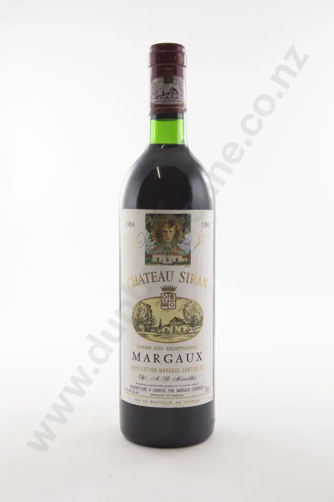 1 Bottle French Chateau Siran Margaux Grand Cru Exceptionnel Bordeaux 1984 Image 1++