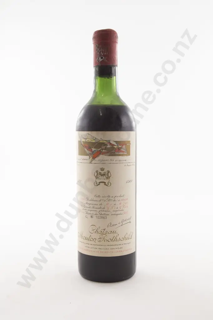 1 Bottle French Chateau Mouton Rothschild Bordeaux 1960 Image 1++