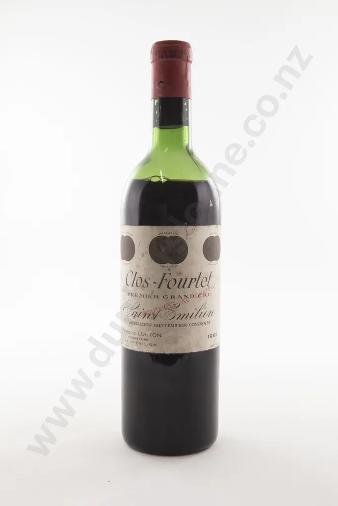 1 Bottle French Clos-Fourtet Premier Grand Cru Saint-Emilion 1962 Bordeaux Image 1++