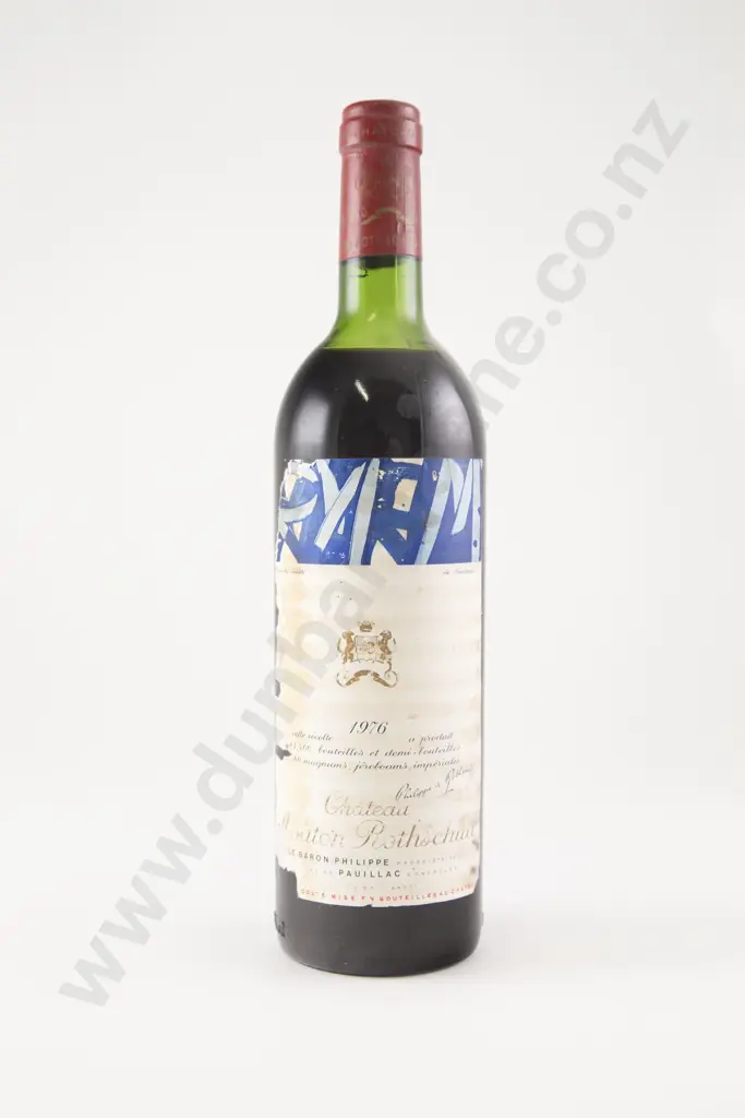 1 Bottle French Chateau Mouton Rothschild Bordeaux 1976 Image 1++