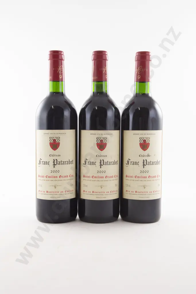 3 Bottles French Chateau Franc Patarabet Saint-Emilion Grand Cru 2000 Bordeaux Image 1++