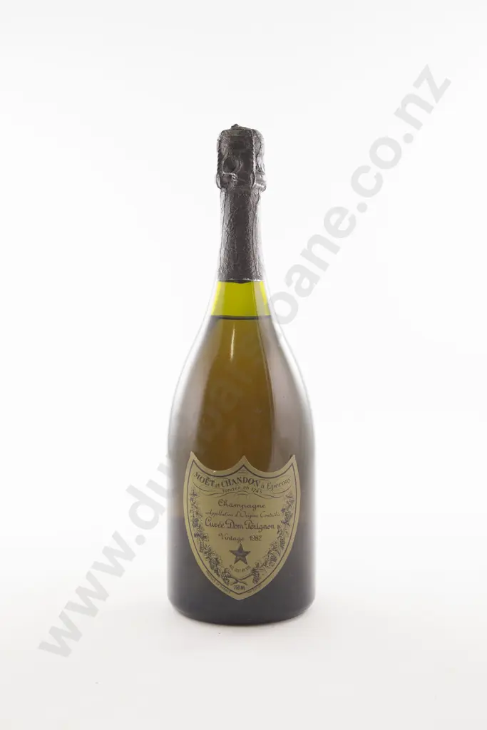 1 Bottle French Moet & Chandon Dom Perignon Brut Champagne 1982 Image 1++