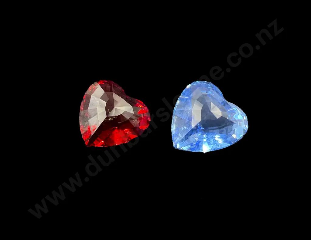 C1997-1998 Two Boxed Swarovski Crystal Hearts Image 1++