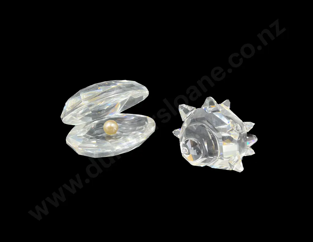 Two Boxed Swarovski Crystal Shell with Pearl & South Sea Shell Image 1++