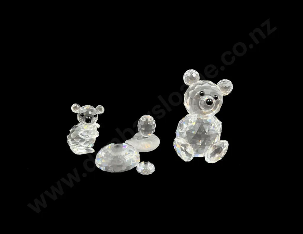 Three Boxed Swarovski Crystal Bear Koala Bear & Toadstool (a/f) Image 1++