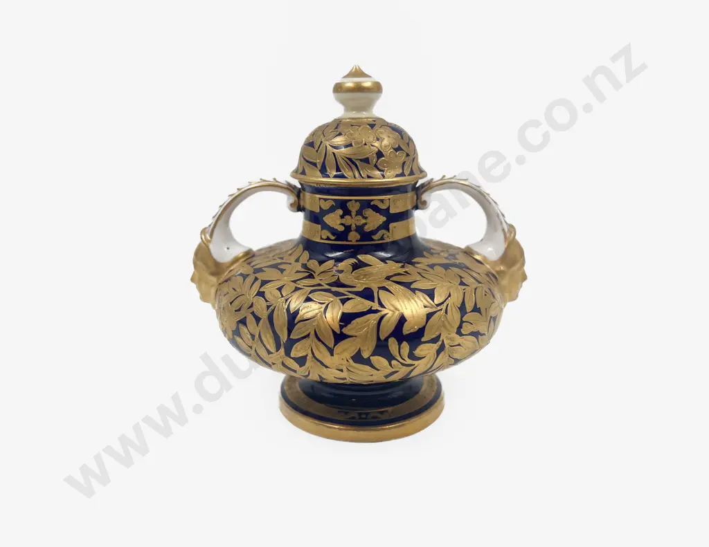 Late C19th Royal Crown Derby China Gilded Urn Image 1++