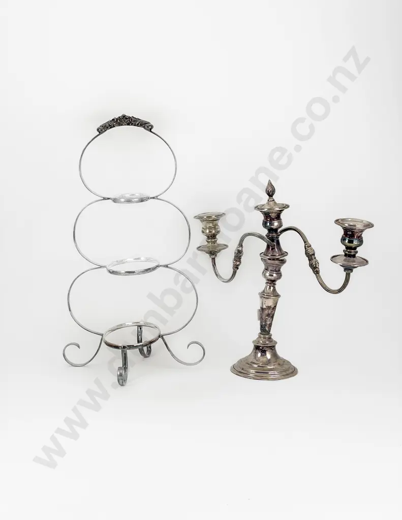 S/P Candelabrum & Cake Stand Image 1++
