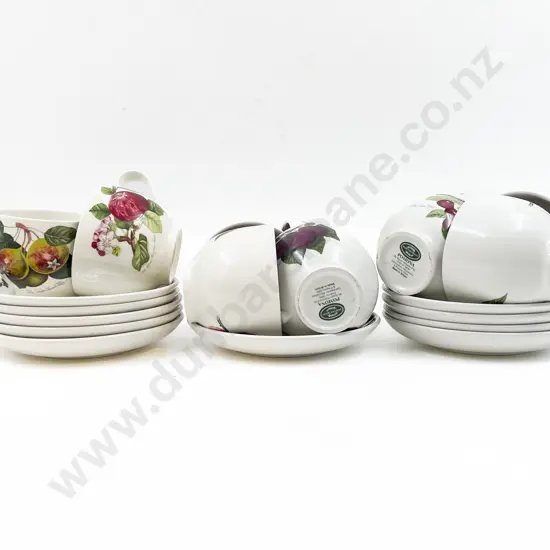 Ten Assorted Portmeirion Cups and Saucers