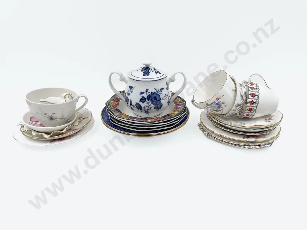 Various Fancy China - Three Cup Saucer & Plates Including Aynsley and Meissen Image 1++