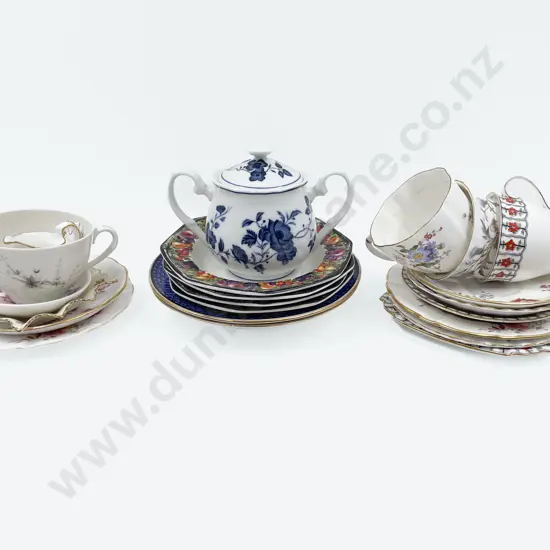 Various Fancy China - Three Cup Saucer & Plates Including Aynsley and Meissen