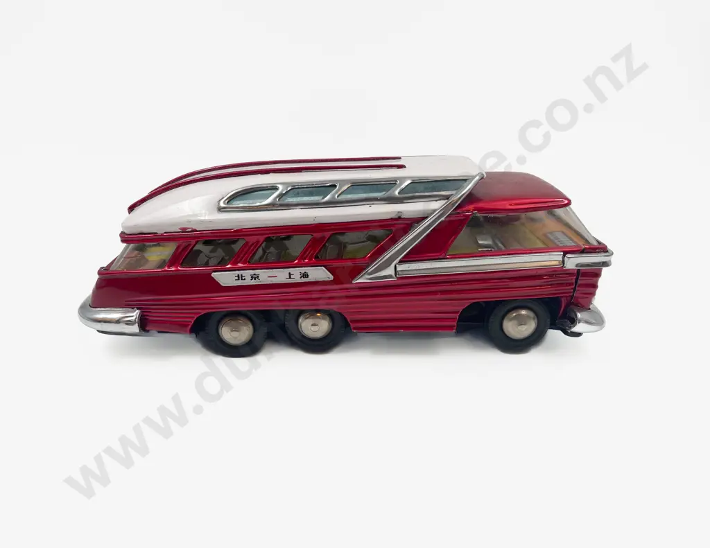 Boxed Made in China Tin Plate Mystery Action Bus Image 1++