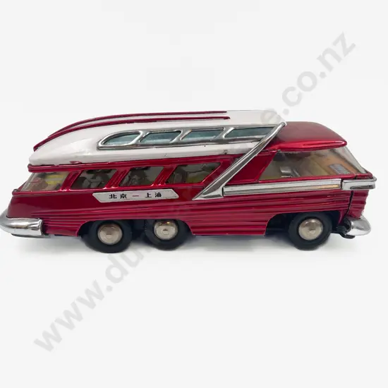 Boxed Made in China Tin Plate Mystery Action Bus