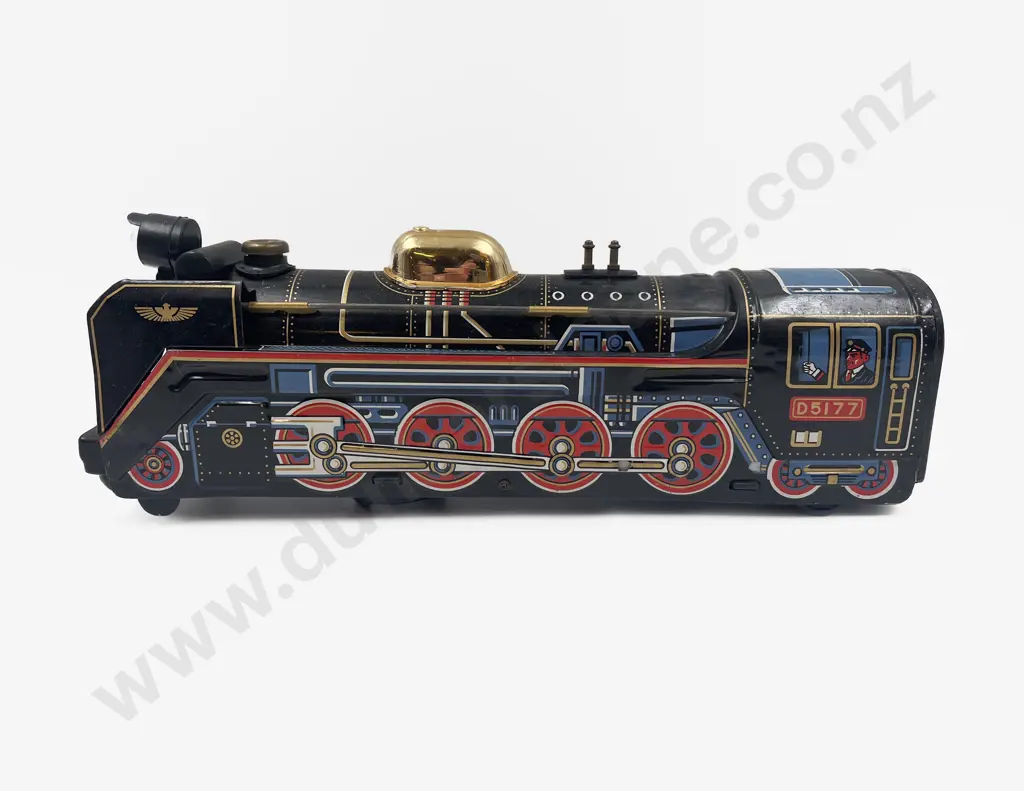 Boxed Battery Smoking Locomotive & Unboxed Tin Plate Locomotive Image 1++