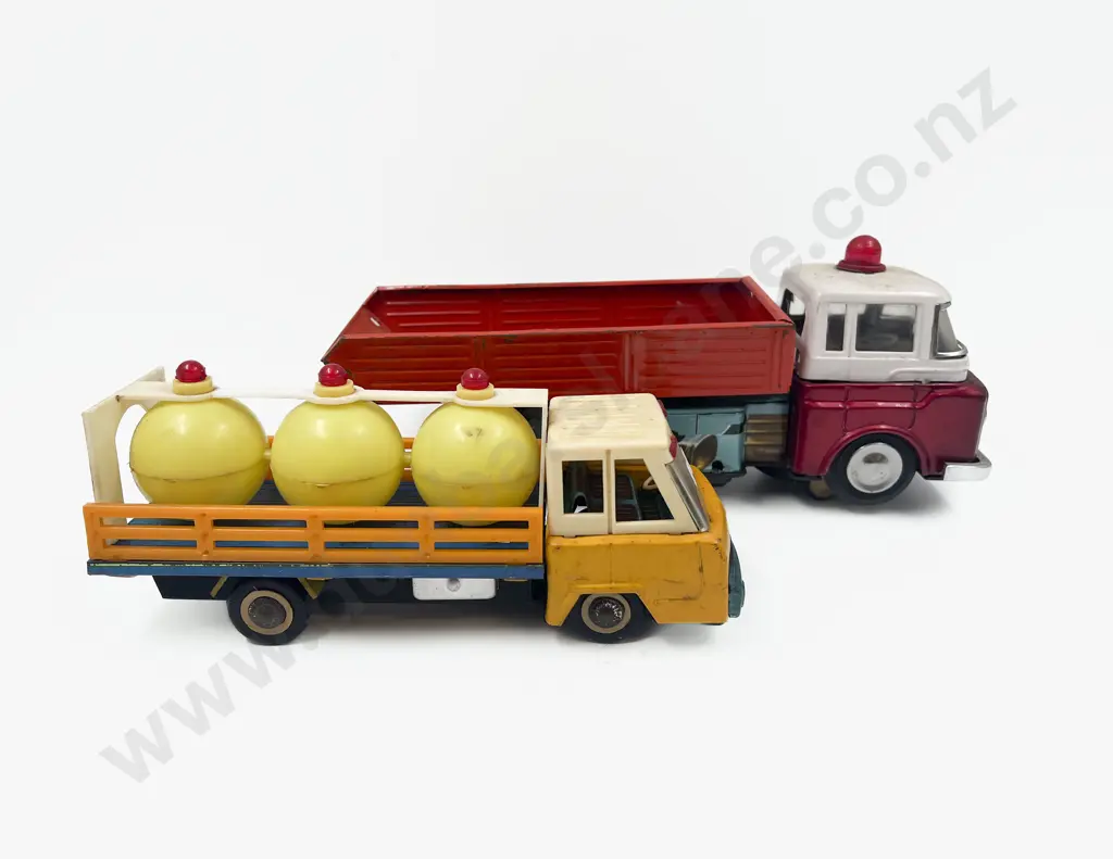 Two Made in China Battery & Friction Tin Plate Trucks Image 1++