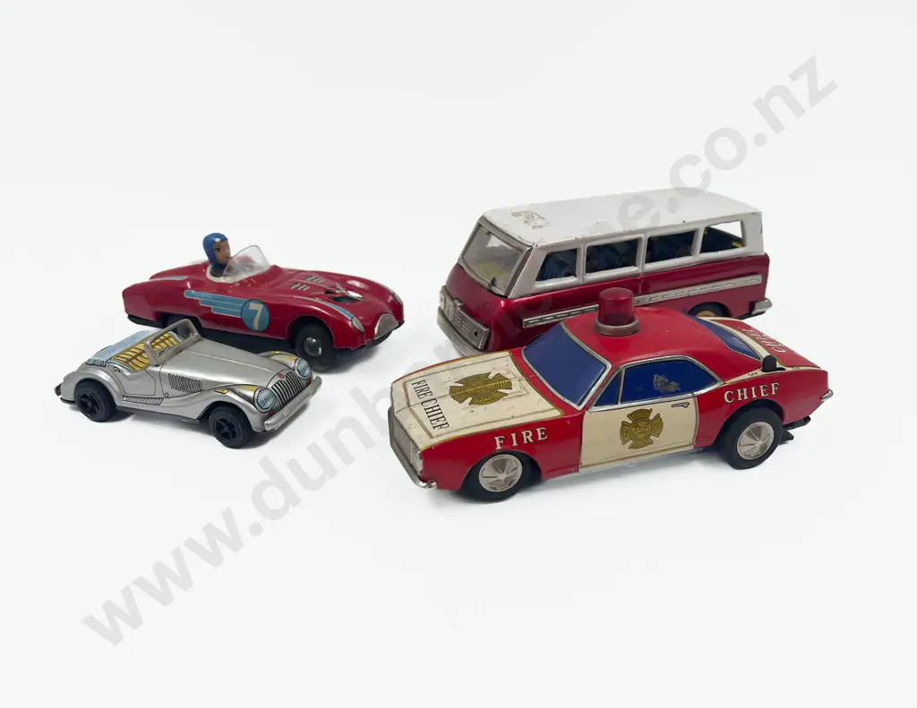 Four Various Tin Plate Vehicles Image 1++
