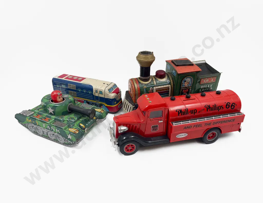 Four Various Tin Plate Vehicles Image 1++