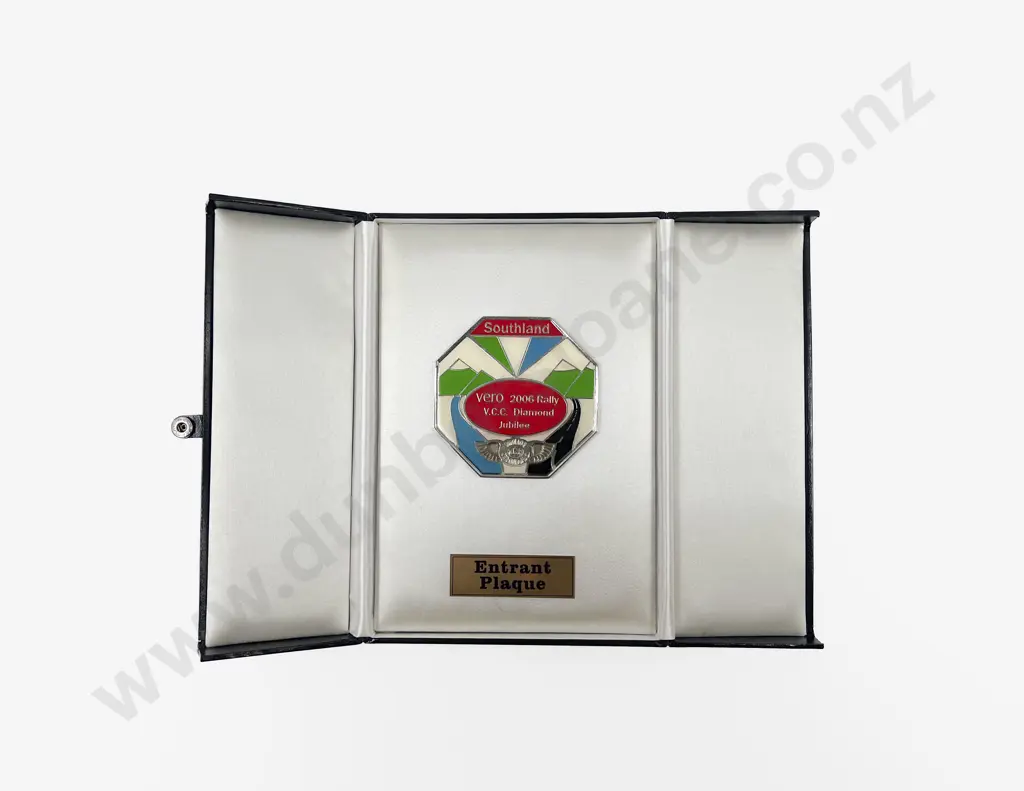 Southland Vero 2006 Rally VCC Diamond Jubilee Entrant Plaque Image 1++