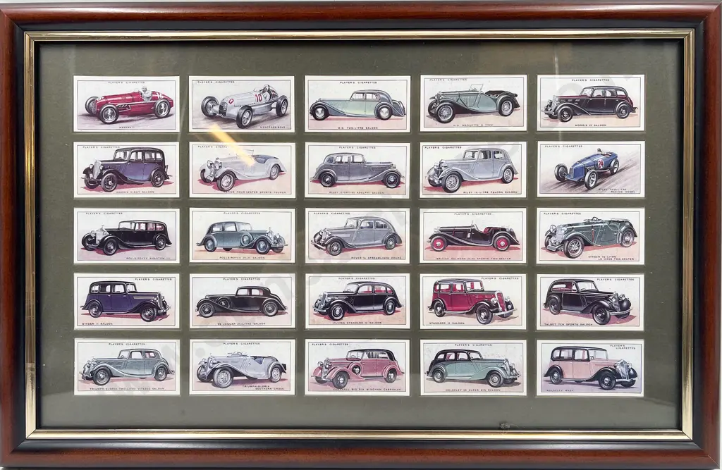 Two Framed Motoring Cigarette Card Displays Image 1++
