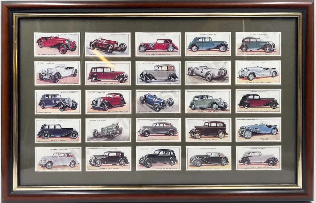 Two Framed Motoring Cigarette Card Displays Image 1++