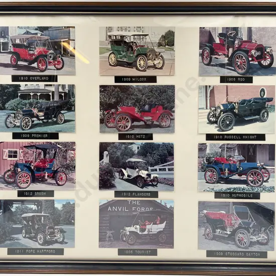 Two Framed Motoring Postcards