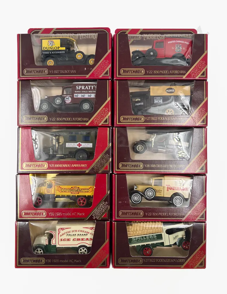 Ten Limited Edition Red Boxed Models of Yesteryear Image 1++