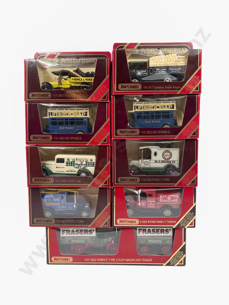 Ten Limited Edition Red Boxed Models of Yesteryear Image 1++