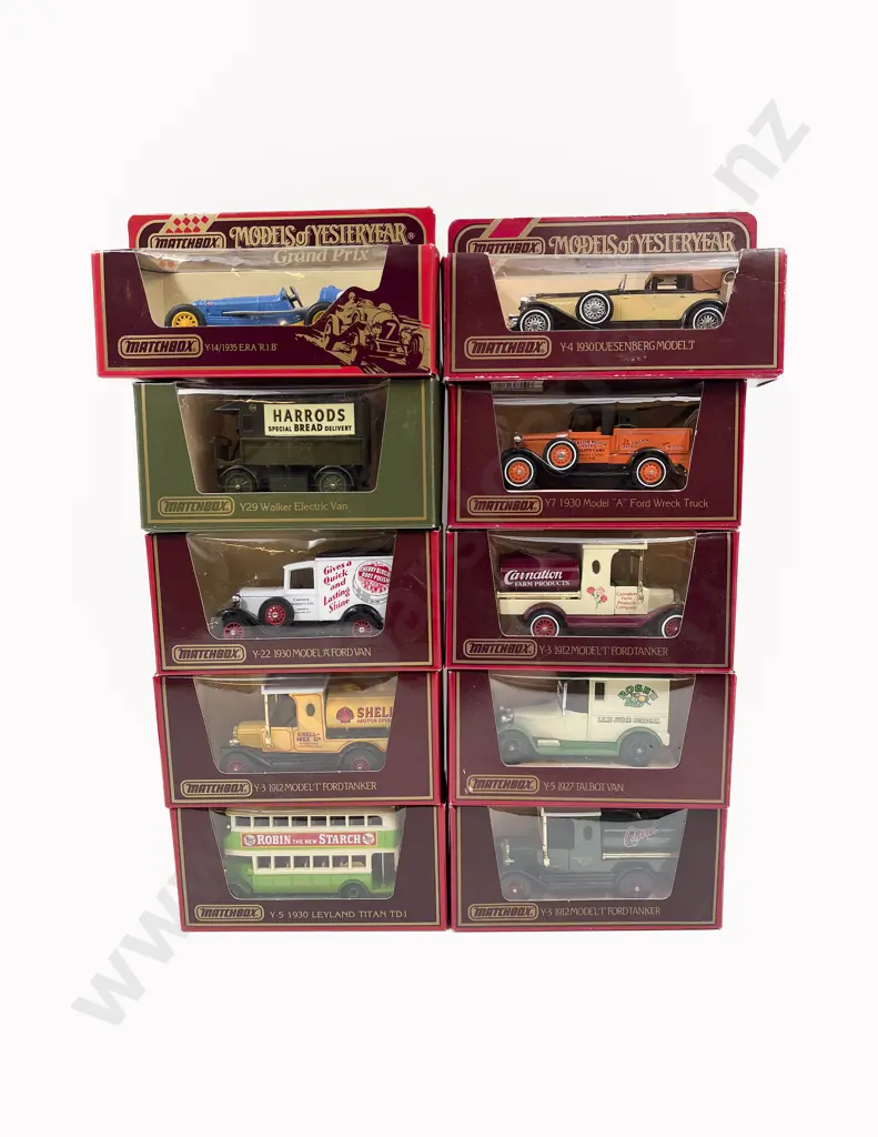 Ten Red Boxed Models of Yesteryear Image 1++