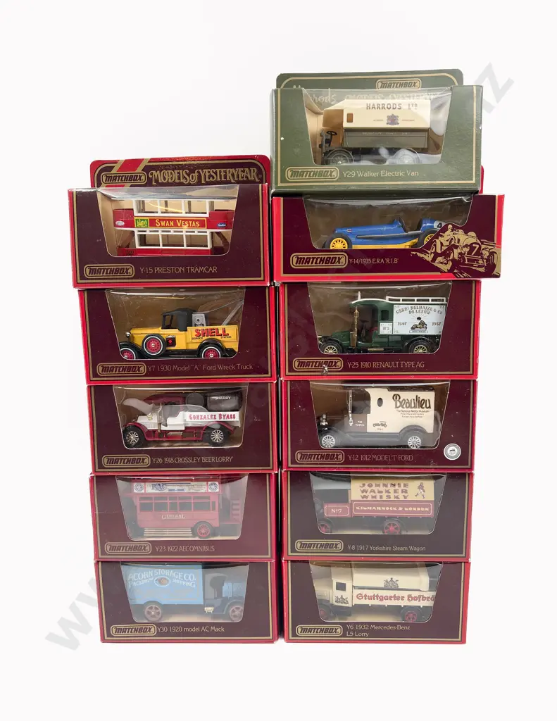 Ten Red Boxed Models of Yesteryear Image 1++