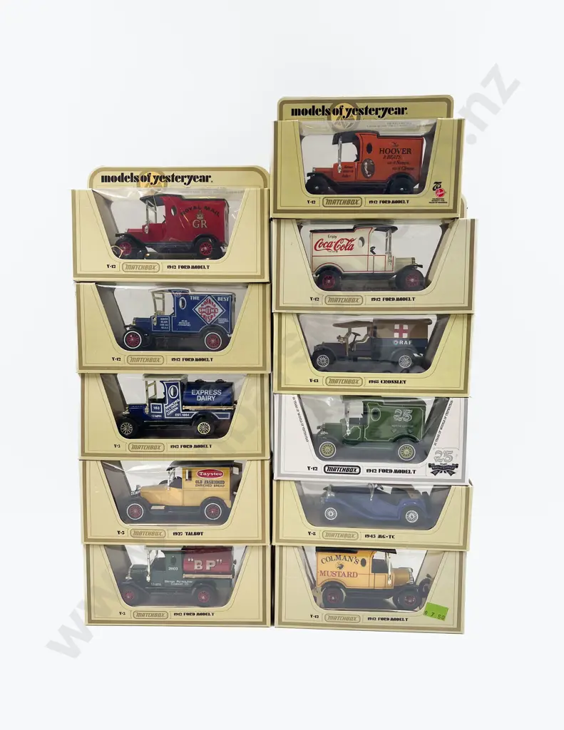 Eleven Yellow Boxed Models of Yesteryear Image 1++