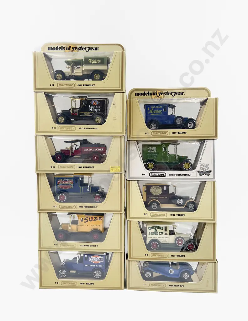 Eleven Yellow Boxed Models of Yesteryear Image 1++