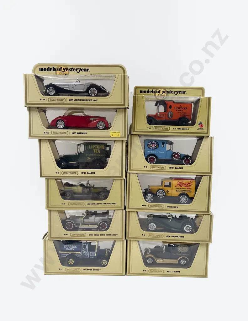 Eleven Yellow Boxed Models of Yesteryear Image 1++