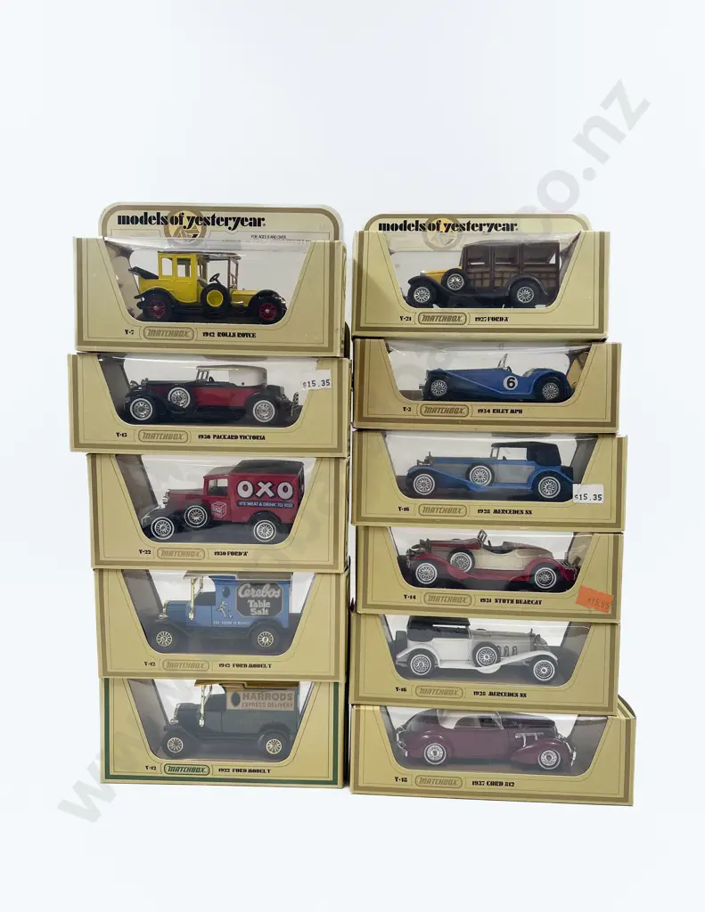 Eleven Yellow Boxed Models of Yesteryear Image 1++