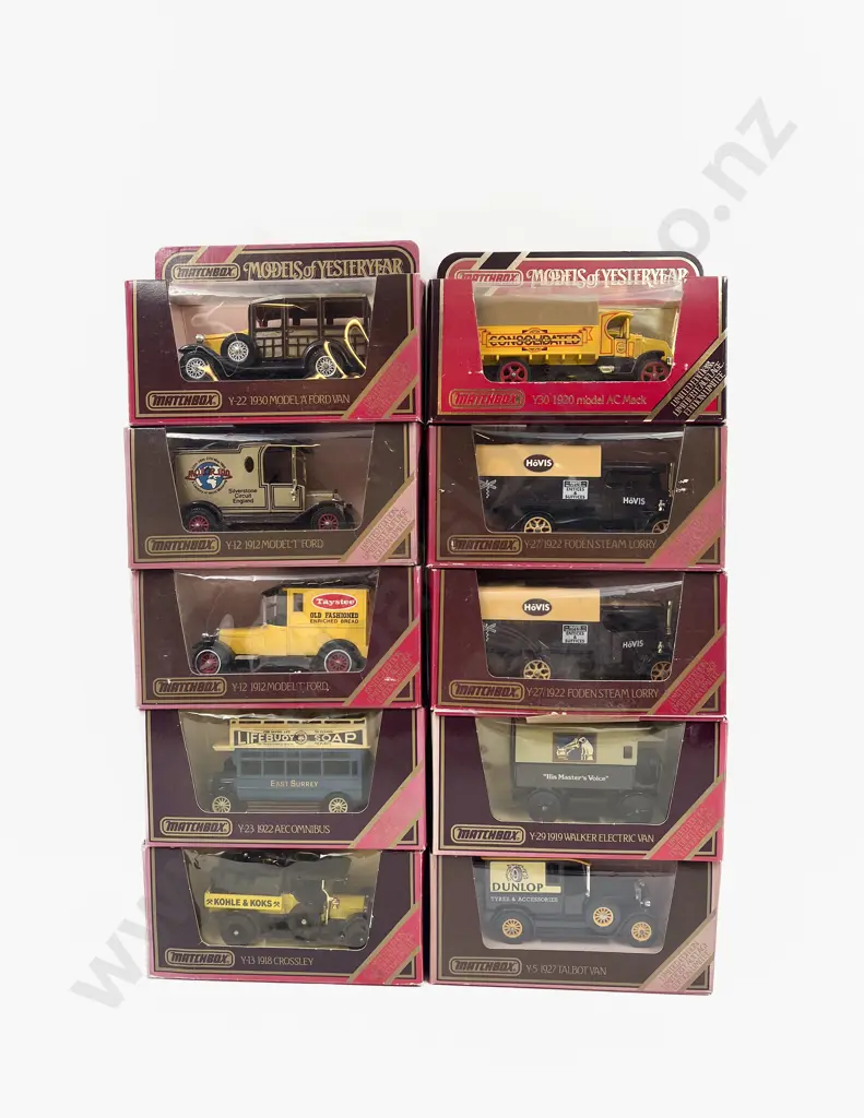 Ten Limited Edition Red Boxed Models of Yesteryear (Some Fading) Image 1++