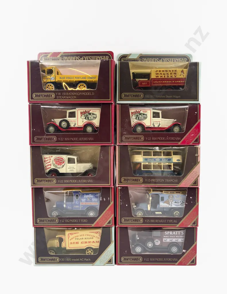 Ten Limited Edition Red Boxed Models of Yesteryear (Some Fading) Image 1++