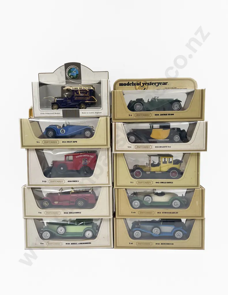 Nine Yellow Boxed Models of Yesteryear & Lledo (Some Fading) Image 1++