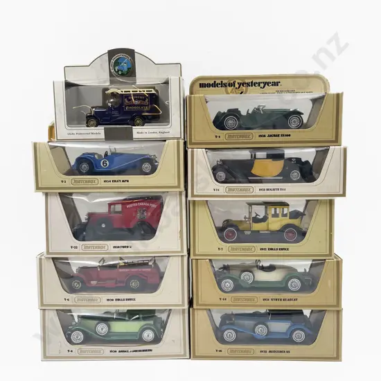Nine Yellow Boxed Models of Yesteryear & Lledo (Some Fading)