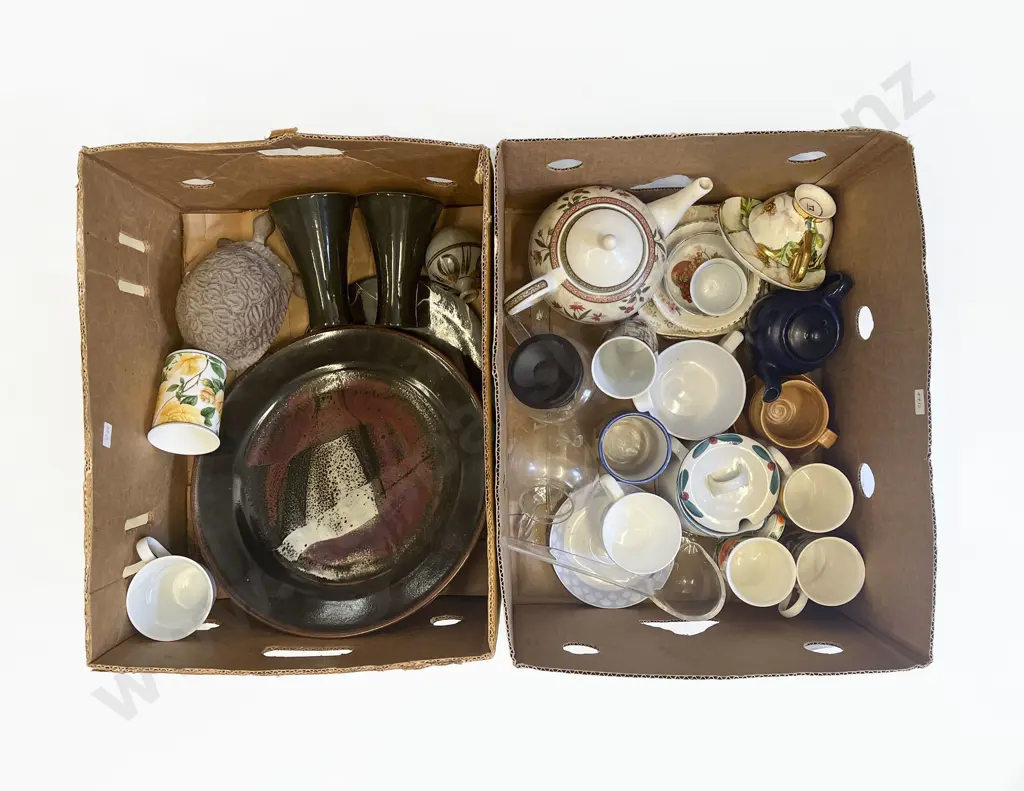 Two Boxes of Assorted Pottery & China Image 1++