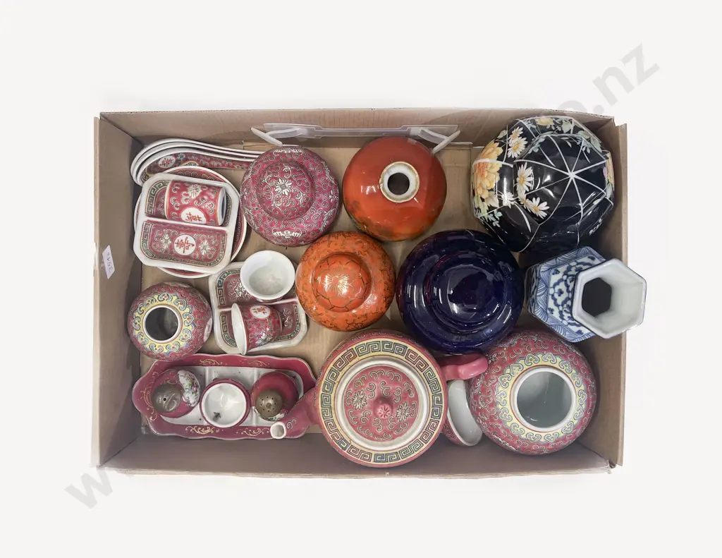 Box of Assorted Ginger Jars and etc Image 1++